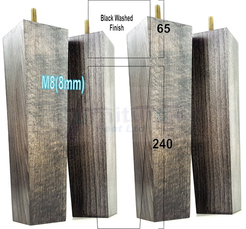 Wooden Furniture Feet Square Replacement Legs Block Tapered Etsy UK