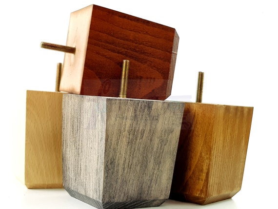 La Vane 4 Stück Massivholz Möbelfüße 15cm (6 Zoll