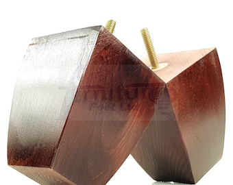 Massivholz Möbelfüße Ersatzbeine 100mm hoch für Stühle, Hocker, Sofas, Betten, Sofa und Schränke M10 (10mm) Set von 4