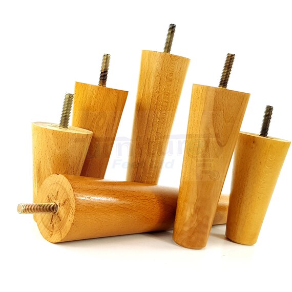 Oak Solid Wood Furniture Feet 100mm to 240mm High Mid Centry Etsy UK
