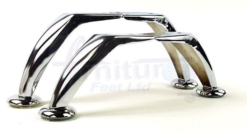 4x Metal Furniture Feet Chrome Finish Furniture Legs 130 Or Etsy