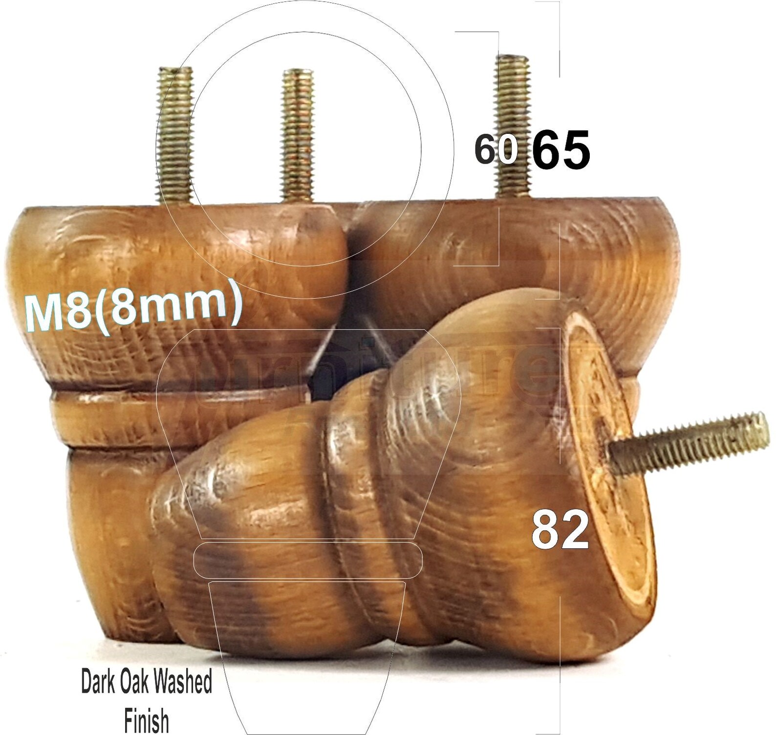 Solid Wooden Furniture Feet Solid Wood Replacemen Legs 82mm Etsy New