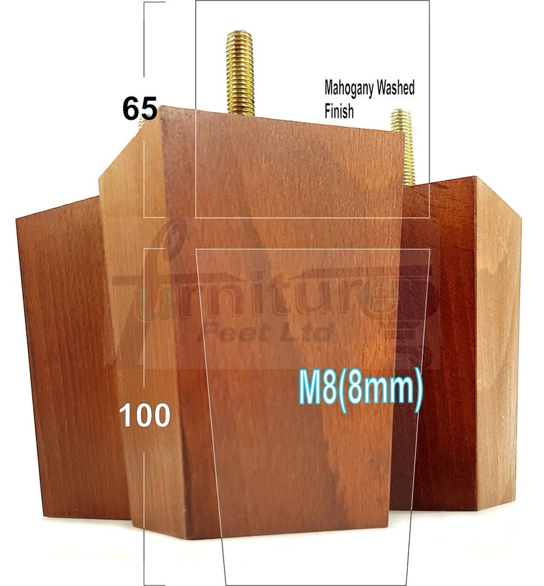 Solid Wood Furniture Feet Square Replacement Block Tapered Etsy UK