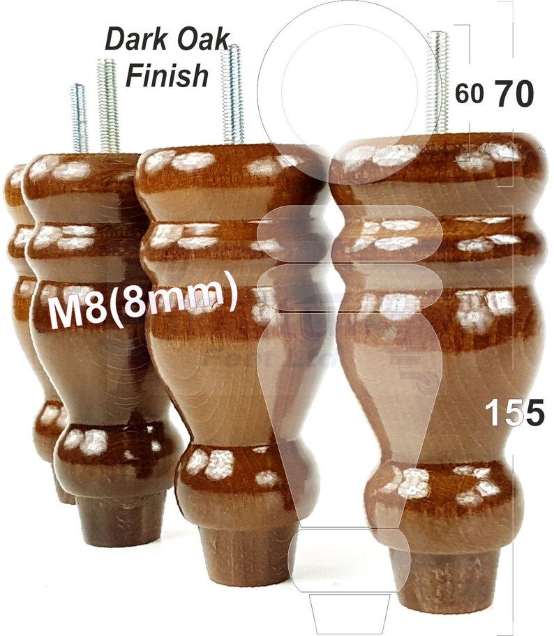 Wooden Furniture Feet Replacement Sofa Legs 155mm High for Etsy Australia
