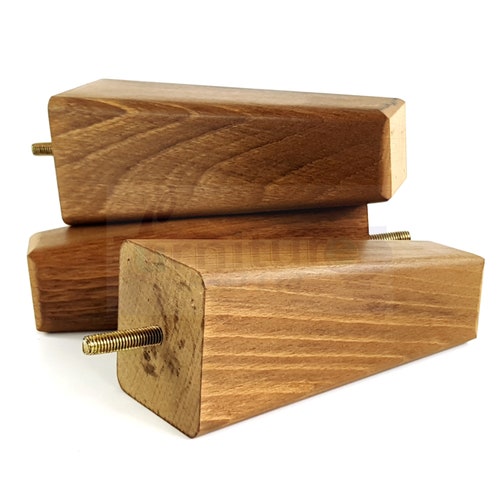 Dark Oak Tapered Solid Wood Furniture Feet Replacement Square Etsy UK