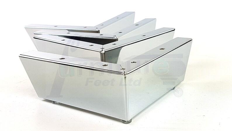 Metal Furniture Feet Chrome Finish Replacement Legs 60mm High Etsy