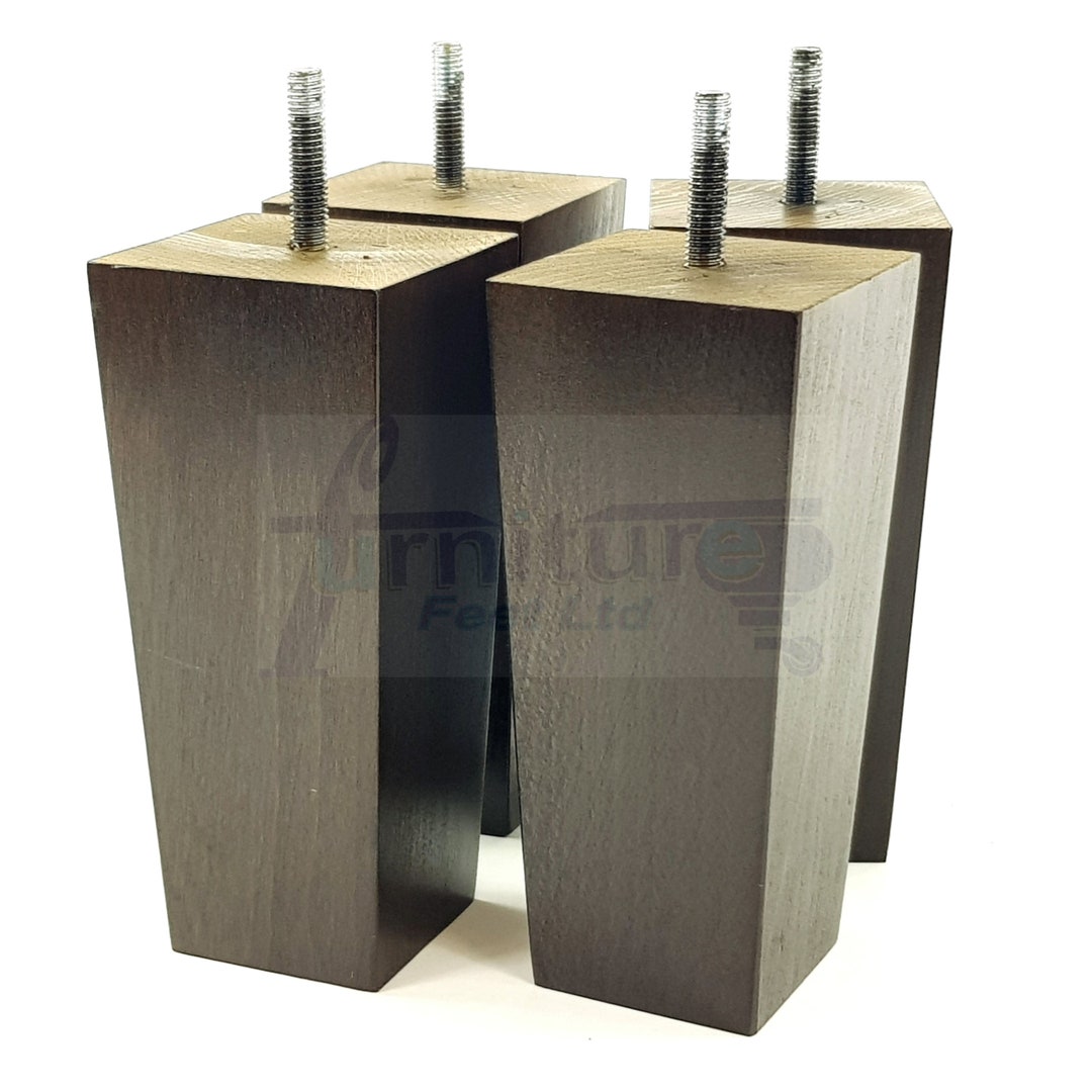 Wooden Furniture Feet Square Replacement Block Tapered Legs 100mm to ...