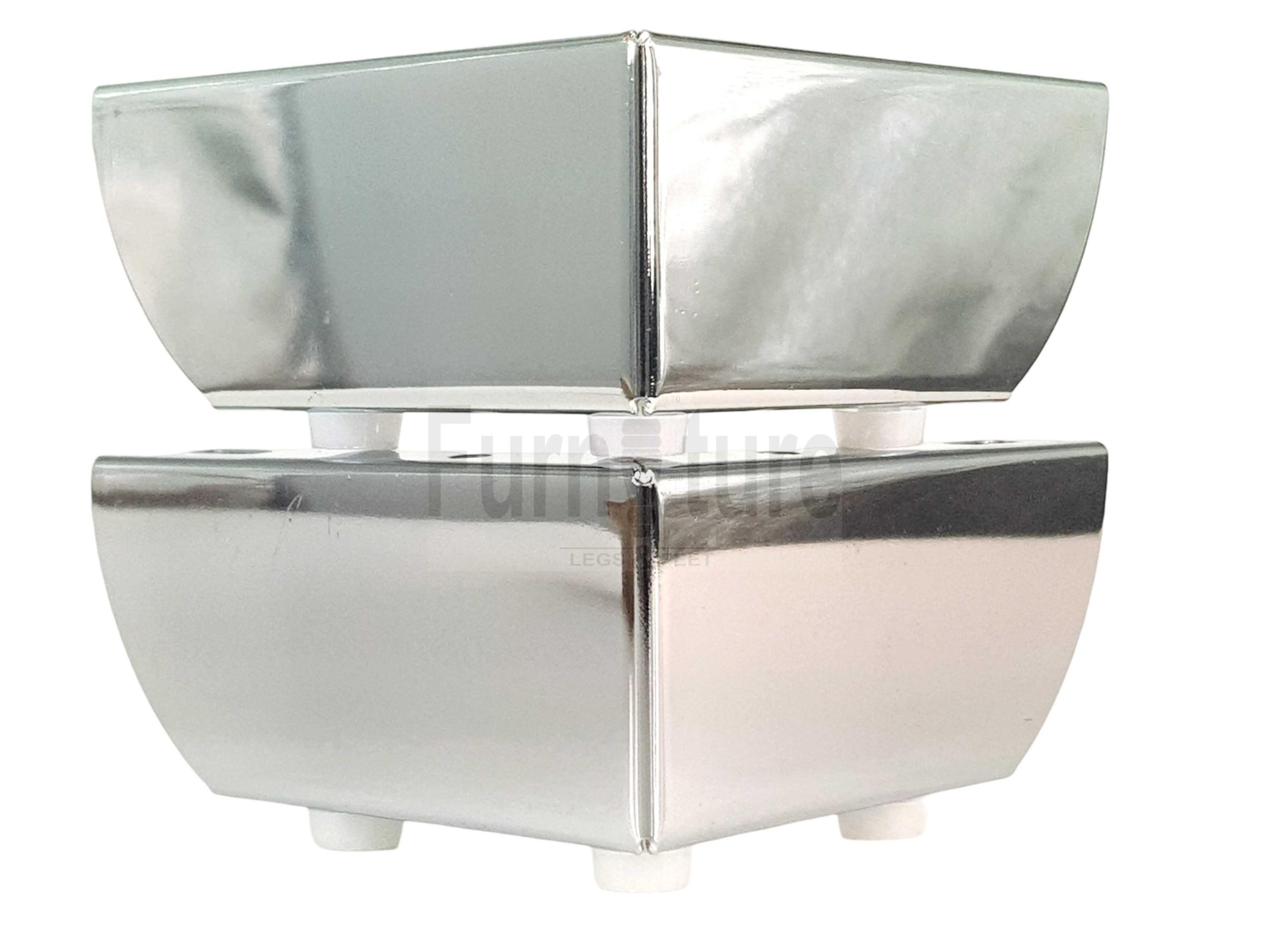 YOOYE 6-Inch Chrome Metal Furniture Legs – Set Of 4 Sleek Sofa Feet For Couches, Chairs & Cabinets
