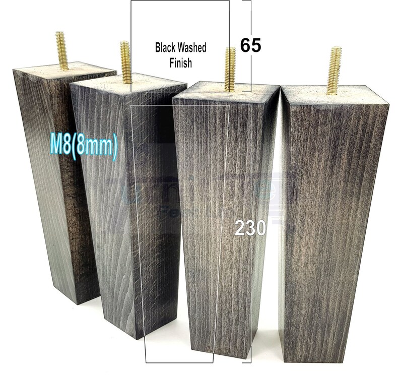 Wooden Furniture Feet Square Replacement Legs Block Tapered Etsy UK