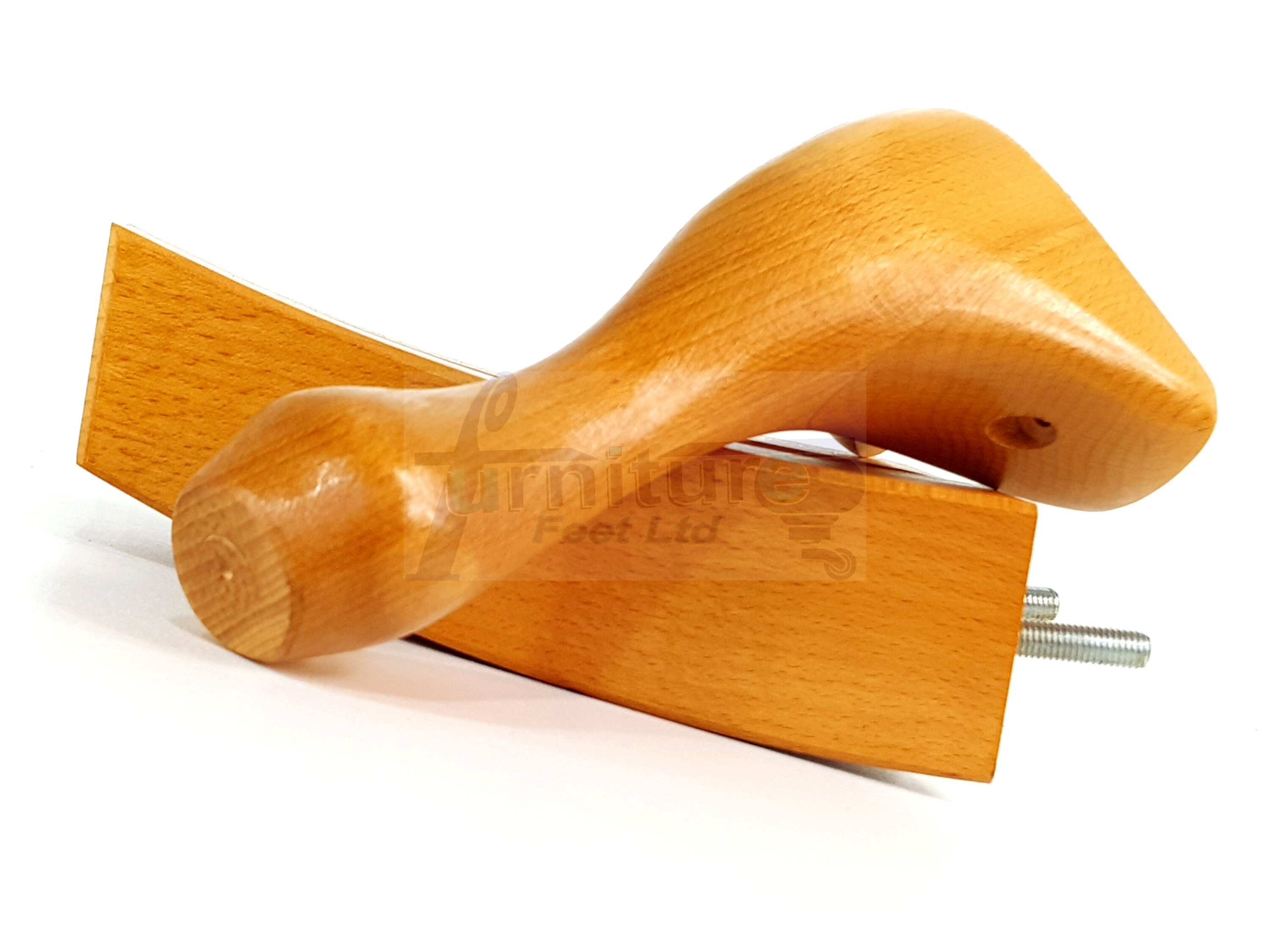 Solid Wood Furniture Feet 2 Vintage Queen Anne 8 Inches 200mm High