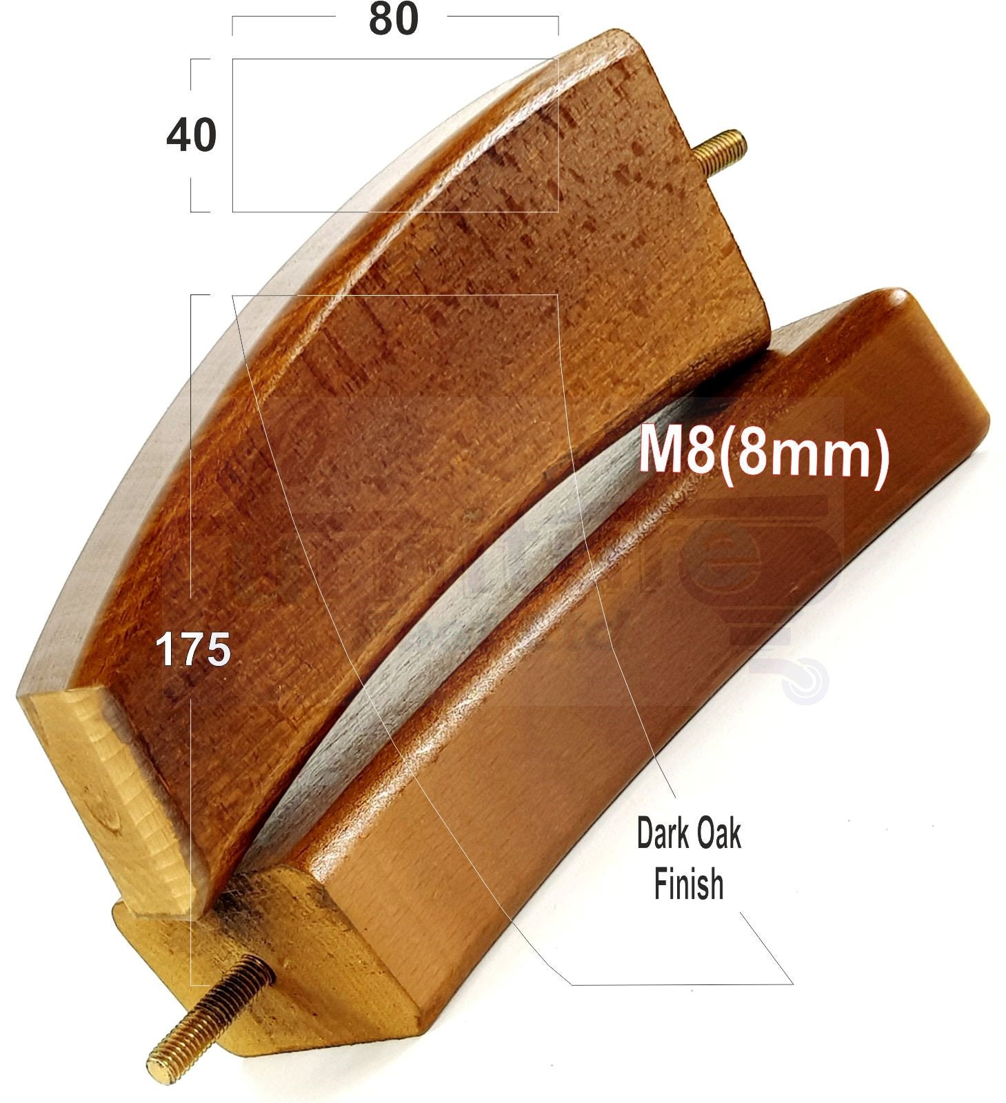 Curved Wooden Feet Solid Wood Furniture Legs Set of 4 Etsy Australia