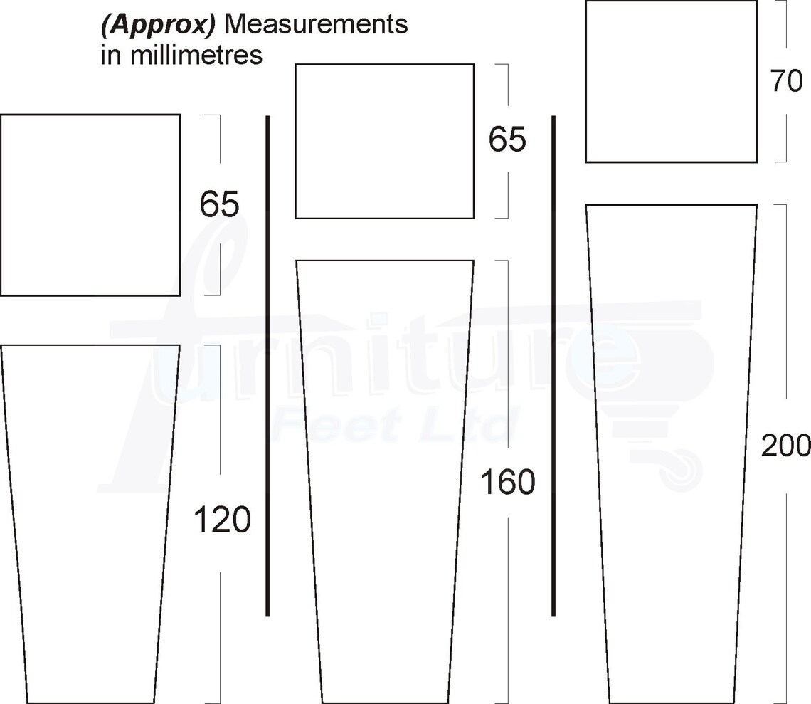 White Finish Solid Wood Furniture Feet Replacement Legs 120mm Etsy UK