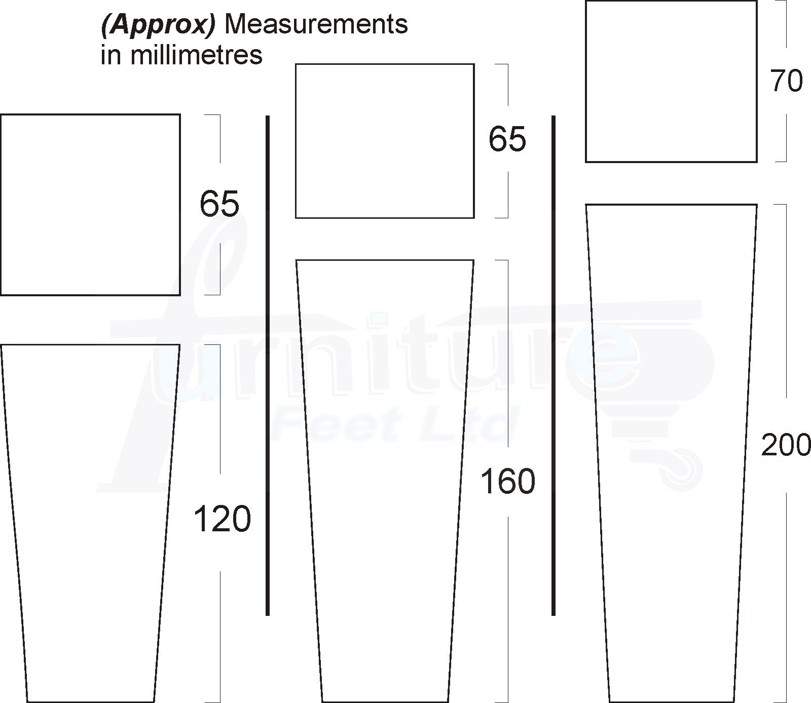 White Finish Solid Wood Furniture Feet Replacement Legs 120mm Etsy UK