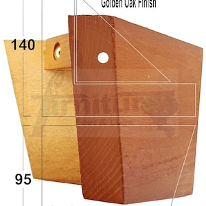 4x Solid Wood Corner Legs Replacement Furniture Feet 95mm High Chairs Stools Sofa Beds Settee Cabinets Set of 4 Fix with Screws