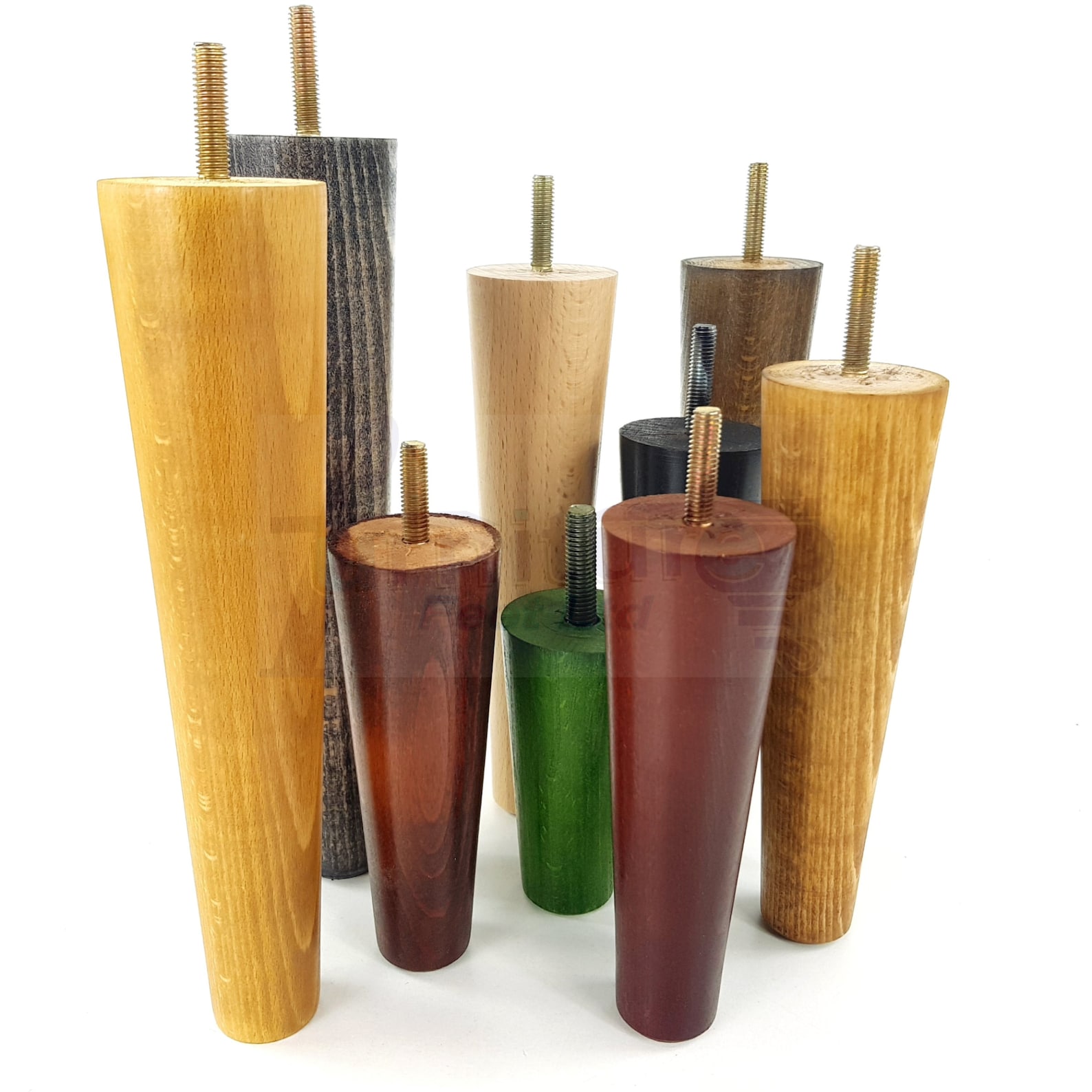 4 Natural Solid Wood Turned Furniture Feet 100mm to 240mm High Etsy UK