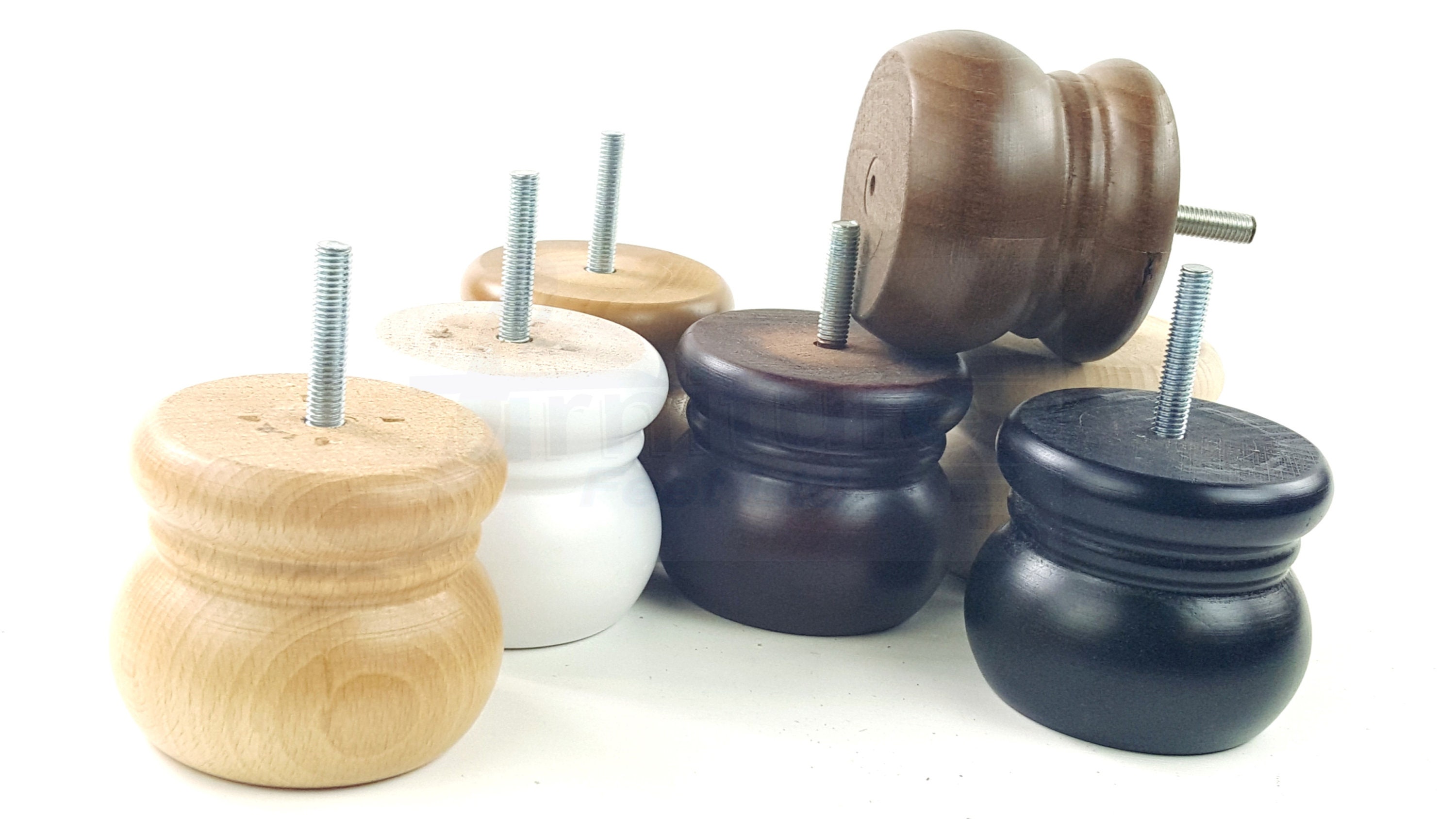 Solid Wood Bun Feet Replacement Turned Furniture Legs 60mm Etsy UK