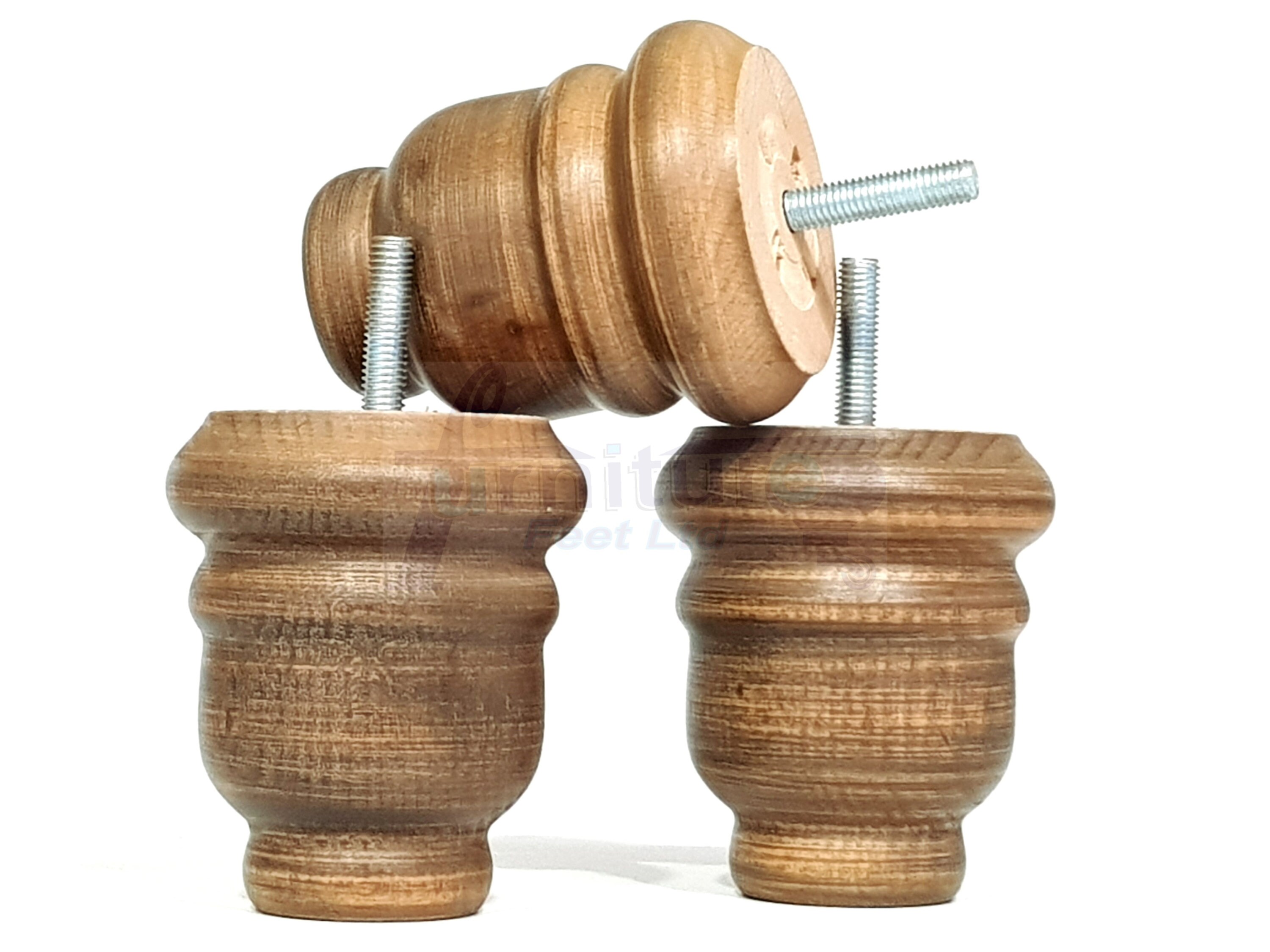 Solid Wood Turned Furniture Bun Feet Replacement Legs 85mm Etsy