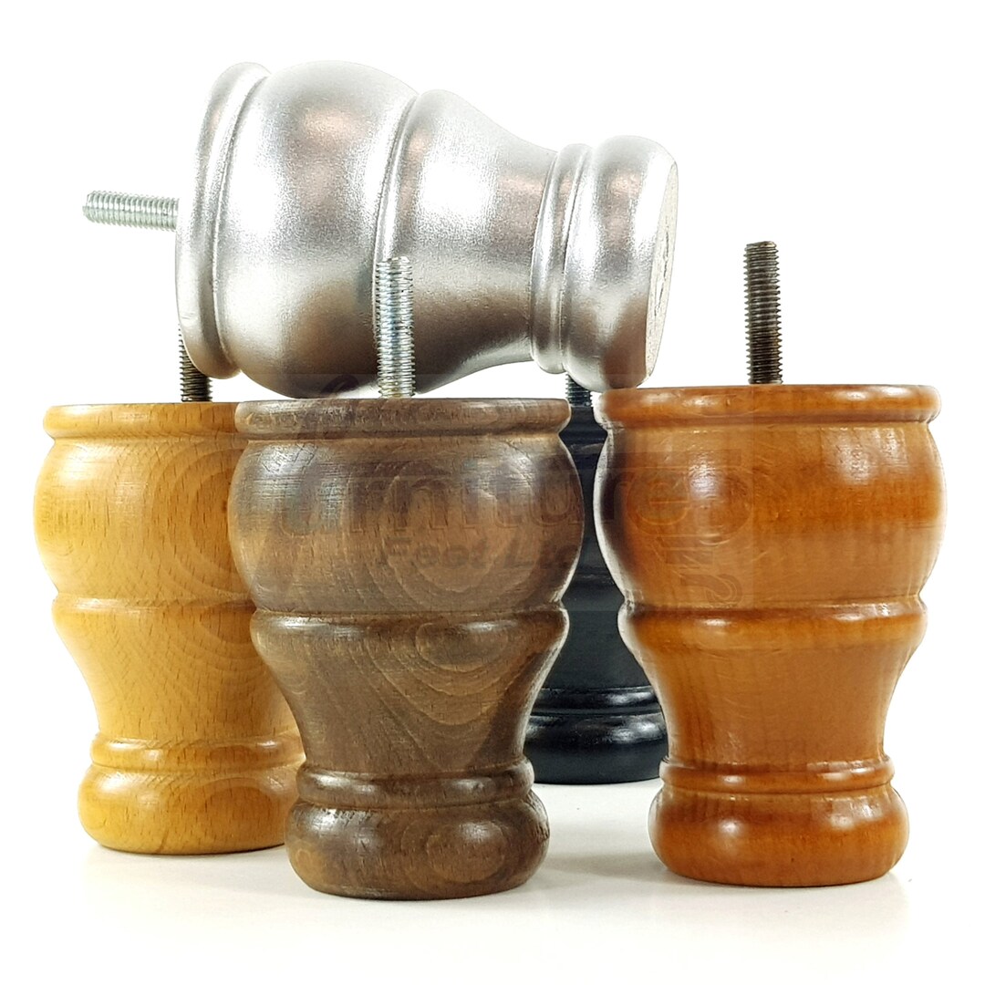 Solid Wood Furniture Feet Replacement Legs 100mm High for Chairs