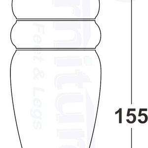 May include: A black and white line drawing of a vase with a round top and a wide base. The vase is 7 inches tall and 3 inches wide. (Approx) Measurements in millimeters.