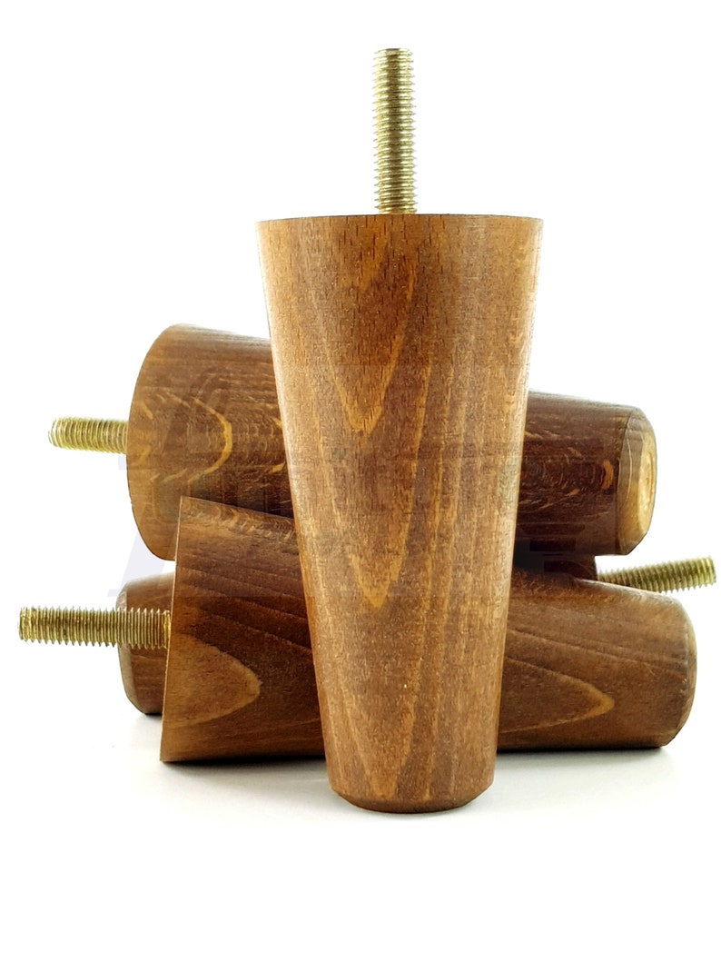 Turned Solid Wood Furniture Feet Replacement Mid Centry Retro Etsy Canada