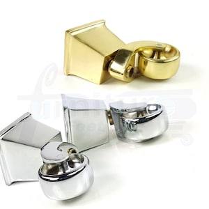Replacement Castor Wheel & Square Cup 38mm Brass And Chrome Fit with Screw or Bolt