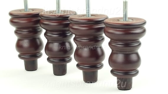 4x SOLID WOOD FURNITURE FEET LEGS FOR SOFAS CHAIRS STOOLS CABINETS /& BEDS M10