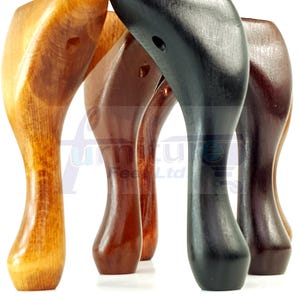 4x Wooden Furniture Feet 150mm High Vintage Queen Anne Replacement Legs 6 Inch Stools Settees Bed Sofa Georgian Style Fireside Chair