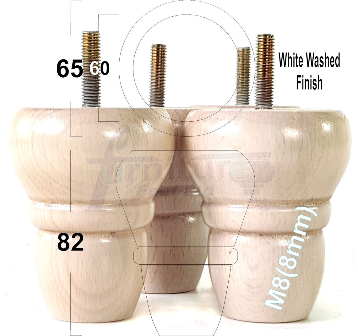 Solid Wooden Furniture Feet Solid Wood Replacemen Legs 82mm Etsy