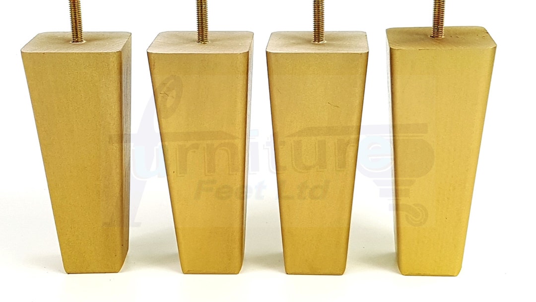Gold Solid Wood Furniture Feet Replacement Legs 120mm to 200mm Etsy