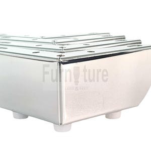 4 chromowane nogi meblowe metalowe stopy 50 mm wysokie narożne nogi w kształcie litery L Sofa krzesło szafy stołki łóżka