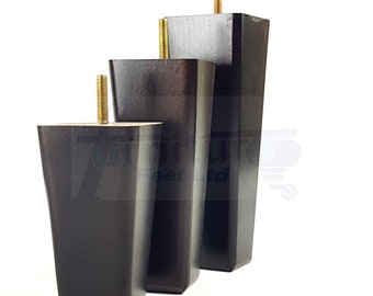 4 patas de madera cuadradas de color marrón antiguo, patas cónicas de repuesto para muebles de 120 mm a 200 mm de alto, M8, sillas, taburetes, sofás cama y armarios de 4 a 8 pulgadas