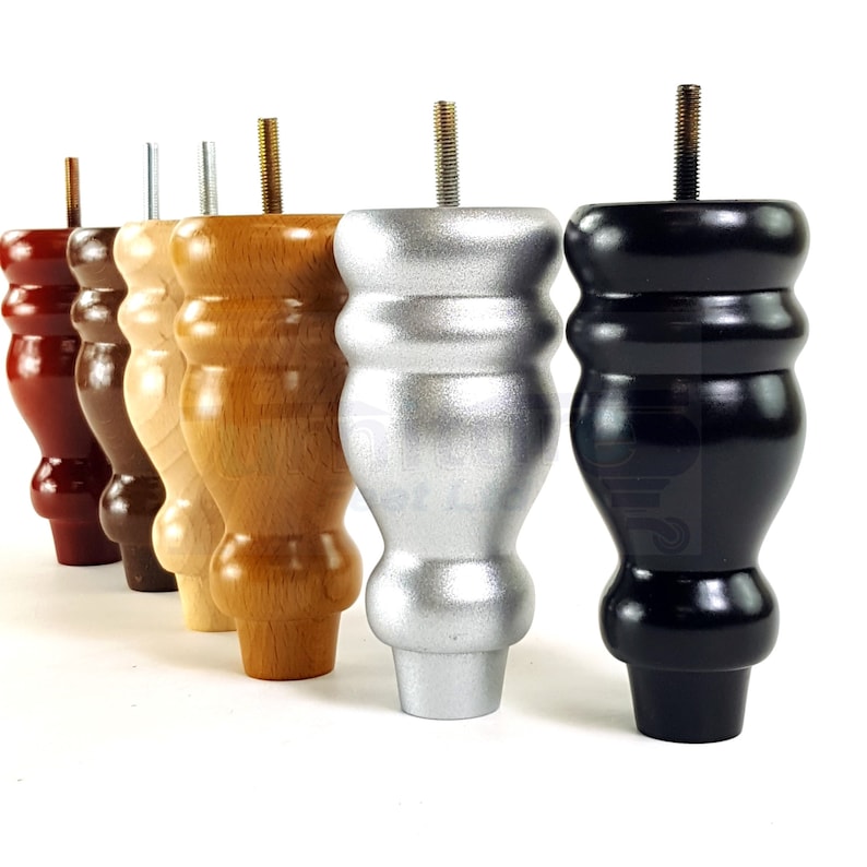 Solid Wood Furniture Feet Replacement Legs 155mm High Multiple Etsy UK