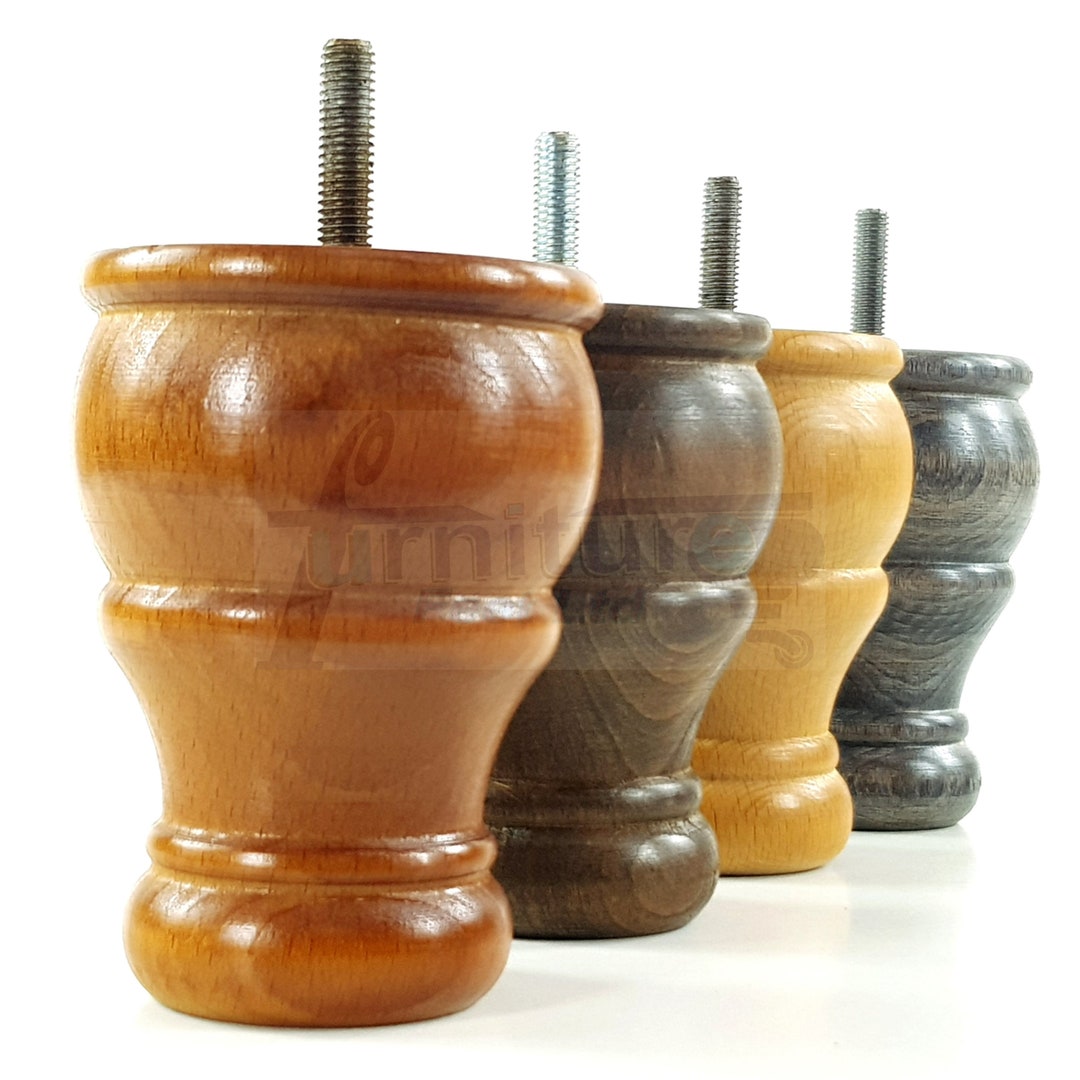 Solid Wood Furniture Feet Replacement Legs 100mm High for Chairs