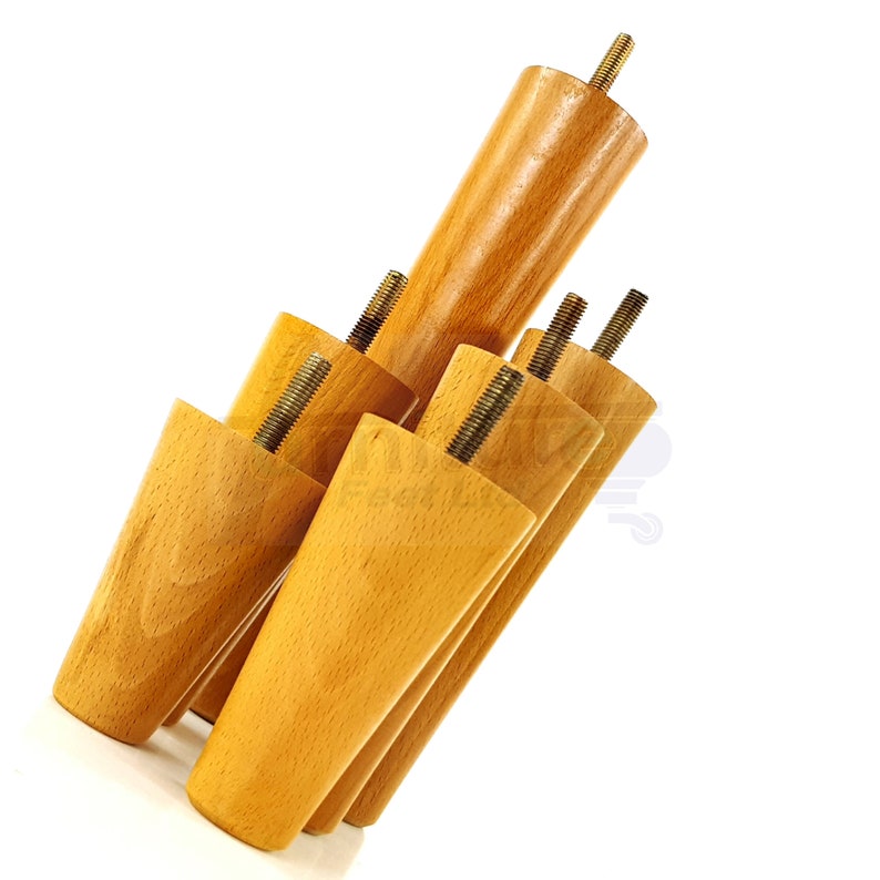 Oak Solid Wood Furniture Feet 100mm to 240mm High Mid Centry Etsy
