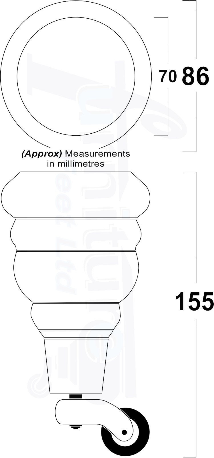 Pies de muebles de repuesto de madera maciza con moldeadores | Etsy