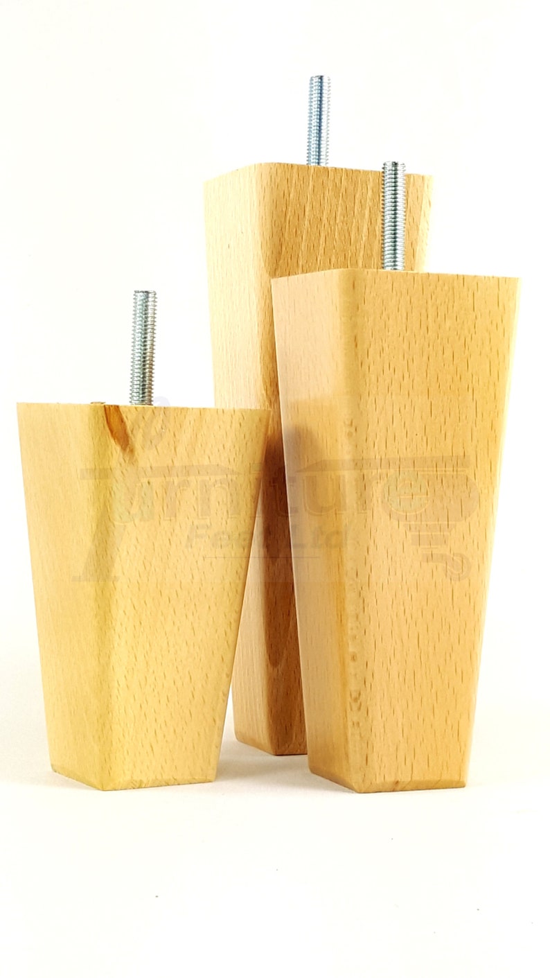 Natural Solid Wood Furniture Feet Replacement Legs 120mm to Etsy UK