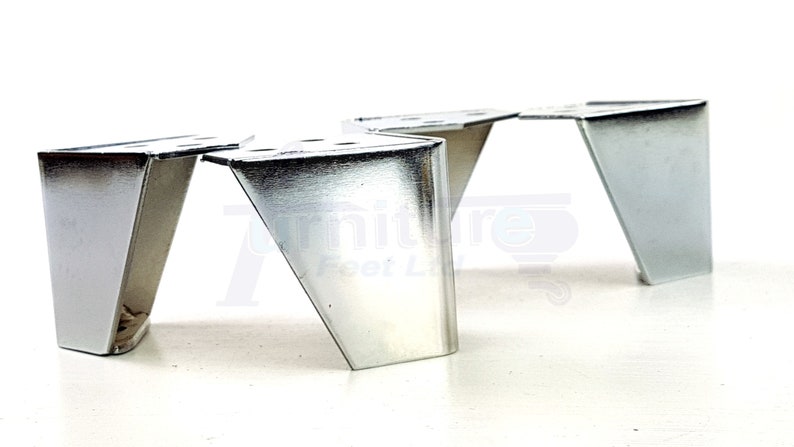Metal Furniture Feet Chrome Finished Furniture Legs 60mm High Etsy