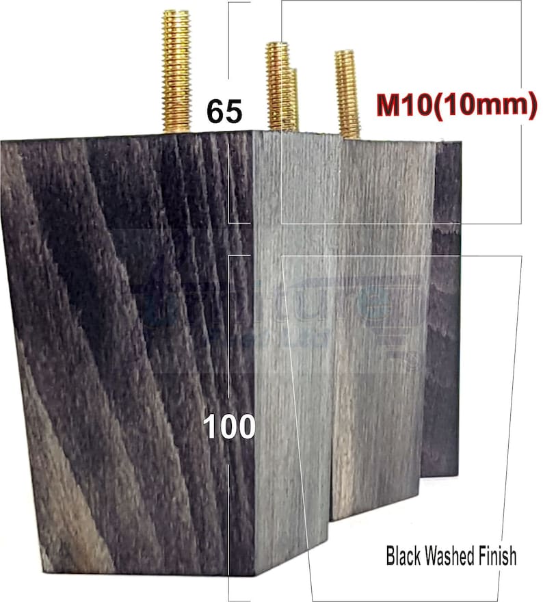 Wooden Furniture Feet Square Replacement Legs Block Tapered Etsy UK