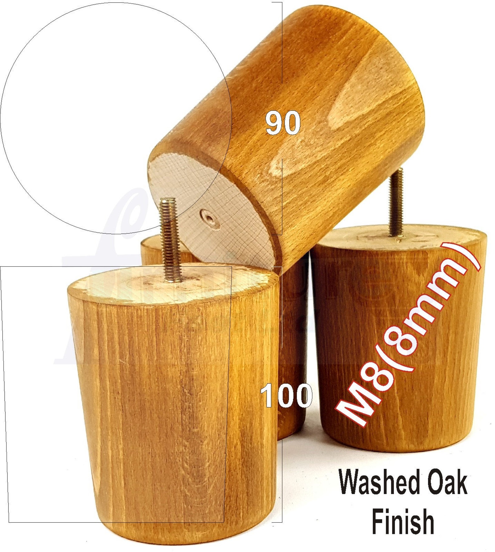 Solid Wood Bun Feet Replacement Turned Legs 100mm High Etsy