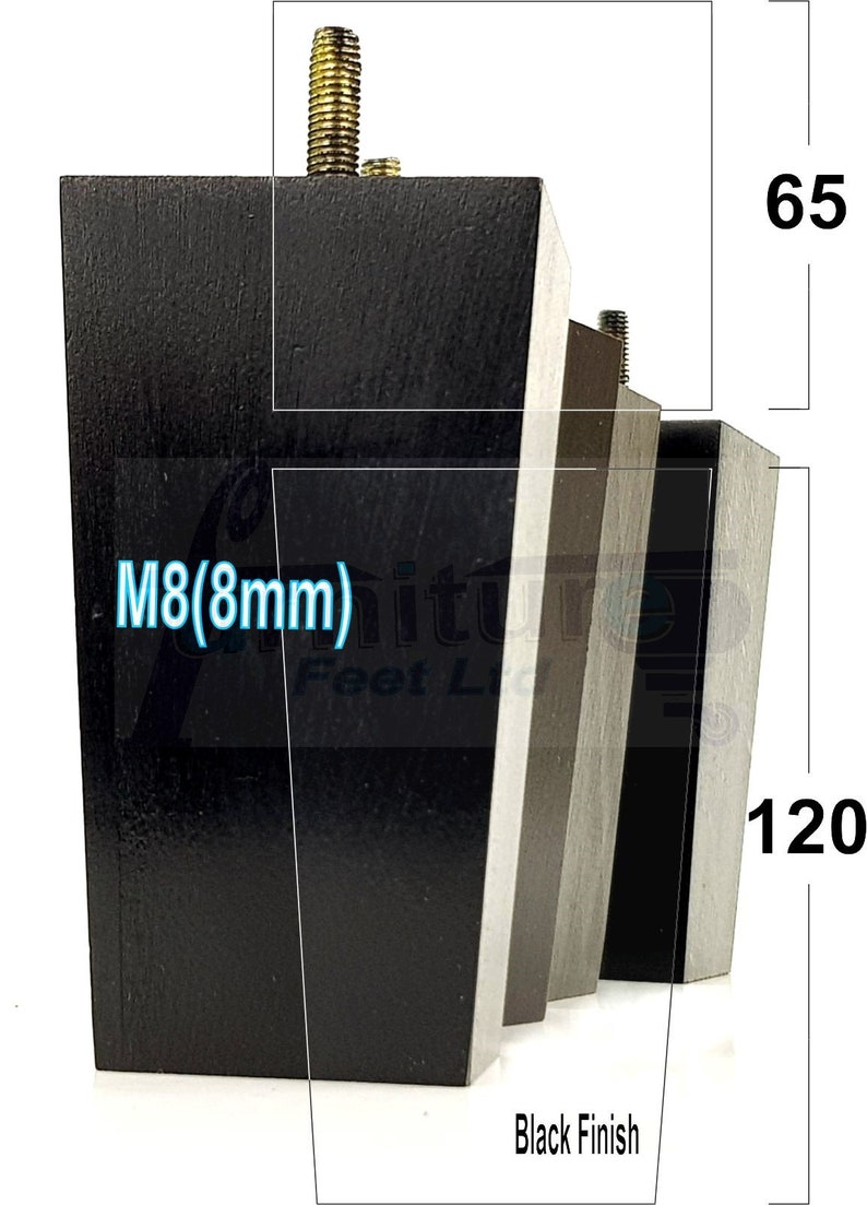 Solid Wood Furniture Feet Square Replacement Block Tapered Etsy