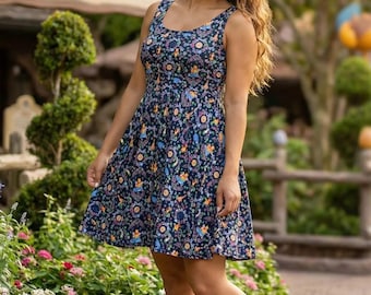 Garden Whimsy - Winnie The Pooh - Women's Skater Dress (Made in USA)
