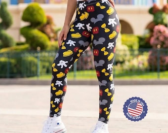 Dress Like Mickey - Disney Inspired Women's Full Length Leggings (Made in USA)