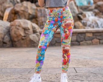 Elemental City Scenes - Disney inspirierte Frauen Yoga Leggings in S-6XL
