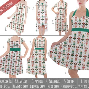 Christmas Mickey Nutcrackers - Theme Park Inspired Midi Dress in Xs - 5XL - Vintage Retro Inspired - RUSH AVAIL!