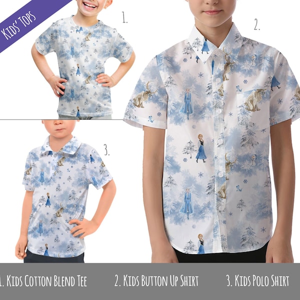 Frozen Button up Shirt Etsy