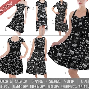 Space Ship Battle - SW Space Wars  Inspired Midi Dress in Xs - 5XL - Vintage Retro Inspired - RUSH AVAIL!