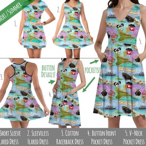 Castaway Cay - DCL Inspired Dress in Xs - 5XL - Short Length Styles - RUSH AVAIL!