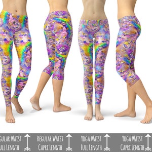 Figment Watercolor Rainbow - WDW Epcot Inspired Leggings in Capri or Full Length, Sports | Yoga | Winter Styles in Sizes Xs - 5XL