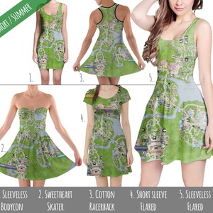 Hollywood Studios Map Disney World Park Map Dress In Xs Etsy