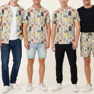 Schneewittchen und die sieben Zwerge - Disney inspiriertes Herrenhemd, Shorts, Polo, T-Shirt in XS–8XL (New Global Edition)